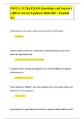 NWCA CCMA EXAM Questions and Answers&NewLine;&lpar;100&percnt;Correct&rpar; Updated 2026&sol;2027 &vert; Graded&NewLine;A&plus;&period;