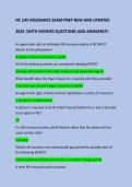 NC LIFE INSURANCE EXAM PREP NEW AND UPDATED 2026 &vert;WITH VERIFIED QUESTIONS AND ANSWERS&excl;&excl;&excl;