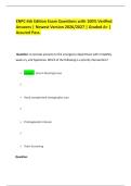 ENPC 6th Edition Exam Questions with 100&percnt; Verified&NewLine;Answers &vert; Newest Version 2026&sol;2027 &vert; Graded A&plus; &vert;&NewLine;Assured Pass&period;