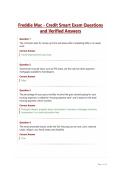 Freddie Mac - Credit Smart Exam Questions and Verified Answers&NewLine;