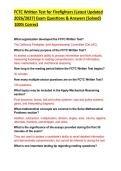 FCTC Written Test for Firefighters &lpar;Latest Updated&NewLine;2026&sol;2027&rpar; Exam Questions & Answers &lpar;Solved&rpar;&NewLine;100&percnt; Correct