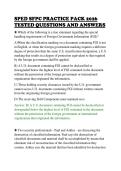 SPED SFPC PRACTICE PACK 2026&NewLine;TESTED QUESTIONS AND ANSWERS
