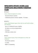 SPED SFPC STUDY GUIDE 2026&NewLine;COMPLETE SOLUTIONS VERIFIED&NewLine;PASS