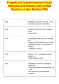 Property and Casualty Insurance Exam&NewLine;Questions and Answers with Verified&NewLine;Solutions &vert; Latest Updated 2026
