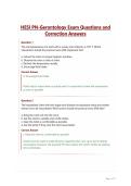 HESI PN-Gerontology Exam Questions and Correct &NewLine;Answers&period;
