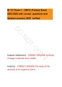 BI 121 Exam 1 - Comprehensive Anatomy and Physiology Study Guide