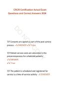 CRCR Certification Exam Questions and Answers - Revenue Cycle Management