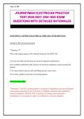Journeyman Electrician Practice Test 2026-2027 &vert; 250&plus; NEC Exam Questions & Rationales