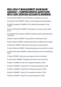 WGU C954 IT MANAGEMENT EXAM BANK&NewLine;2026&sol;2027 &ndash; COMPREHENSIVE QUESTIONS&NewLine;WITH 100&percnt; VERIFIED ACCURATE ANSWERS 