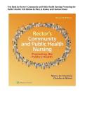 Test Bank for Rector's Community and Public Health Nursing&colon; Promoting the Public's Health 11th Edition by Mary Jo Stanley and Charlene Niemi