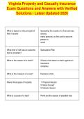 Virginia Property and Casualty Insurance&NewLine;Exam Questions and Answers with Verified&NewLine;Solutions &vert; Latest Updated 2026