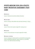 SPORTS MEDICINE EOPA 2026 ATHLETIC&NewLine;INJURY PREVENTION ASSESSMENT STUDY&NewLine;GUIDE