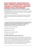 RELIAS EMERGENCY DEPARTMENT RN A EXAM &vert; VERIFIED QUESTIONS & DETAILED ANSWERS &vert; COMPREHENSIVE EMERGENCY NURSING STUDY GUIDE 2026&sol;2027