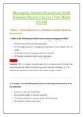 Managing Human Resources 2026 Release Wayne Cascio &vert; Test Bank&NewLine;EXAM&NewLine;