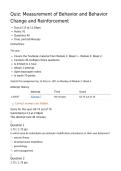 PSYC 320 Quiz&colon; Measurement of Behavior and Behavior Change and Reinforcement &vert; Score 64&period;75&sol;70 &vert; Liberty University