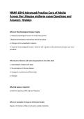 NRNP 6540 Advanced Practice Care of Adults Across the Lifespan midterm exam Questions and Answers- Walden