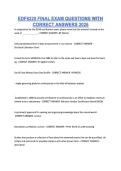 EDF6225 FINAL EXAM QUESTIONS WITH CORRECT ANSWERS 2026