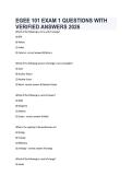 EGEE 101 EXAM 1 QUESTIONS WITH &NewLine;VERIFIED ANSWERS 2026 