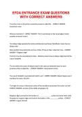 EFDA ENTRANCE EXAM QUESTIONS WITH CORRECT ANSWERS&period;