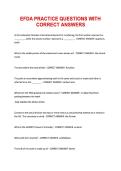 EFDA PRACTICE QUESTIONS WITH CORRECT ANSWERS