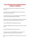 EFDA OREGON STUDY QUESTIONS WITH CORRECT ANSWERS&period;