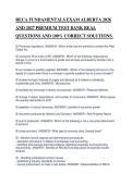 RECA FUNDAMENTALS EXAM ALBERTA 2026&NewLine;AND 2027 PREMIUM TEST BANK REAL&NewLine;QUESTIONS AND 100&percnt; CORRECT SOLUTIONS&period;&NewLine;