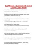 ELCP Module 1 Questions with Correct Answers Latest Update