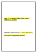 BIOD 171 Microbiology Module 1 Exam 2026&sol;2027 &NewLine;VERSION A&plus; GRADED 