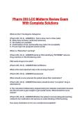 Pharm 203 LCC Midterm Review Exam With Complete Solutions