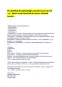PCE Certified Breastfeeding Counselor Exam Newest 2027 Actual Exam Questions & Correct Verified Answers
