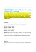 WGU D774 Introduction to Business Accounting &vert; OA Study Guide & Pass Pack &lpar;Latest 2026&rpar; bundle