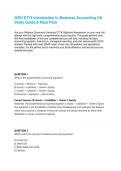 WGU D774 Introduction to Business Accounting &vert; OA Study Guide & Pass Pack &lpar;Latest 2026&rpar;
