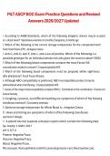 MLT ASCP BOC Exam Practice Questions and Revised Answers 2026&sol;2027 Updated