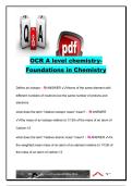 OCR A-Level Chemistry Module 2&colon; Foundations in Chemistry &vert; 100&plus; Exam Questions & Answers &vert; Atomic Structure&comma; Bonding&comma; Redox&comma; Acids & Titrations &vert; OCR