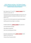PTBC California Law Exam - The Physical Therapy &NewLine;Practice Act Newest 2026-2027 Questions and Correct &NewLine;Detailed Answers Already Graded A&plus; 