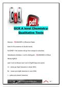 OCR A-Level Chemistry Qualitative Tests &vert; 45&plus; Exam Questions & Answers &vert; Organic Analysis&comma; Ion Tests & Practical Chemistry &vert; OCR