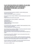 NACE FOUNDATIONS OF NURSING EXAM 2026&NewLine;AND 2027 PREMIUM TEST BANK REAL&NewLine;QUESTIONS WITH 100&percnt; ACCURATE&NewLine;SOLUTIONS