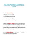 MCAT Biology Most Recent Exam Newest 2026 &NewLine;Questions and Correct Detailed Answers Already &NewLine;Graded A&plus; 
