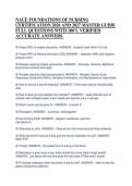 NACE FOUNDATIONS OF NURSING&NewLine;CERTIFICATION 2026 AND 2027 MASTER GUIDE&NewLine;FULL QUESTIONS WITH 100&percnt; VERIFIED&NewLine;ACCURATE ANSWERS&period;