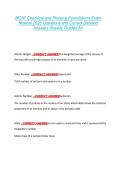 MCAT Chemical and Physical Foundations Exam &NewLine;Newest 2026 Questions and Correct Detailed &NewLine;Answers Already Graded A&plus; 