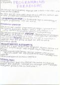 AQA A-Level Computer Science - Fundamentals of Programming - Programming Paradigms summary sheet