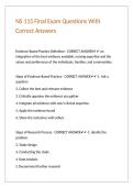 NS 115 Final Exam Questions With Correct Answers