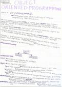 AQA A-Level Computer Science - Fundamentals of Programming - Object Oriented Programming summary sheet