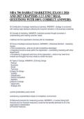 MBA 706 DARRAT MARKETING EXAM 1 2026&NewLine;AND 2027 CHAPTERS 1 2 5 AND 7 REAL&NewLine;QUESTIONS WITH 100&percnt; CORRECT ANSWERS&period;