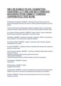 MBA 706 DARRAT EXAM 1 MARKETING&NewLine;CHAPTERS 1 2 5 7 2026 AND 2027 COMPLETE&NewLine;QUESTIONS WITH CORRECT VERIFIED&NewLine;ANSWERS FULL TEST BANK&period;