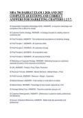 MBA 706 DARRAT EXAM 1 2026 AND 2027&NewLine;COMPLETE QUESTIONS AND CORRECT&NewLine;ANSWERS FOR MARKETING CHAPTERS 1 2 5 7&period;