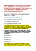 WASHINGTON LAWS AND RULES PERTINENT TO INSURANCE &NewLine;EXAM &ndash; QUESTIONS AND ANSWERS &vert; VERIFIED AND WELL &NewLine;DETAILED ANSWERS PLUS RATIONALES &vert; GUARANTEED PASS &vert; &NewLine;LATEST EXAM UPDATE &vert; EXAM PREP &vert; STUDY GUIDE &vert; &NewLine;PRACTICE TEST&vert; DOWNLOAD INSTANT PDF