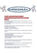 CA MFT LAW AND ETHICS CORRECT COMPREHENSIVE QUESTIONS AND ANSWERS