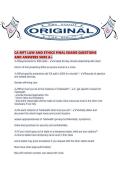 CA MFT LAW AND ETHICS FINAL EXAMS QUESTIONS AND ANSWERS SURE A&period;pdf