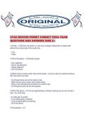 UTAH DRIVERS PERMIT CORRECT FINAL EXAM QUESTIONS AND ANSWERS SURE A&period;pdf
